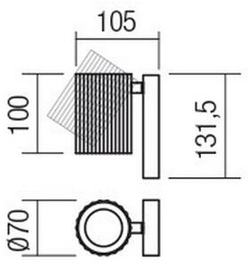 Redo 01-2582 - Aplică spot de perete DELPHI 1xGU10/7W/230V aurie