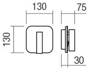 Redo 01-2977 - Aplică de perete QUDA, LED/6W/230V + LED/3W, CRI 90, aurie