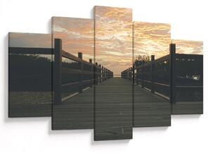 Tablou - Ponton de lemn, lac (150x105 cm)