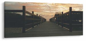 Tablou - Ponton de lemn, lac (120x50 cm)