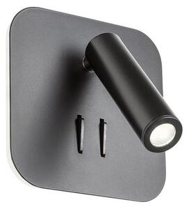 Redo 01-1492 - Aplică LED de perete QUDA, LED/6W/230V + LED/3W, CRI 90, negru
