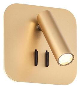 Redo 01-2977 - Aplică de perete QUDA, LED/6W/230V + LED/3W, CRI 90, aurie