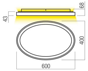 Redo 01-3807 - Plafonieră LED dimabilă NOBU LED/60W/230V aurie