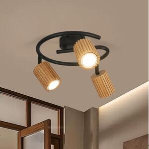 Brilagi - Spot MODERN WOOD 3xGU10/8W/230V lemn/negru