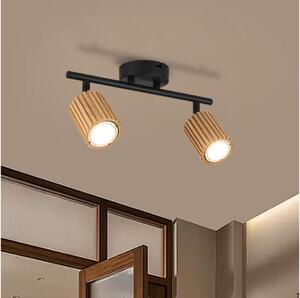 Brilagi - Spot MODERN WOOD 2xGU10/8W/230V, lemn/negru
