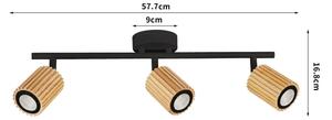 Brilagi - Lampă spot MODERN WOOD 3xGU10/8W/230V lemn/negru