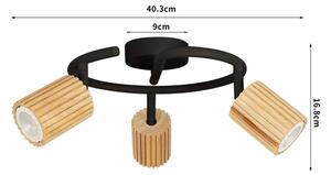 Brilagi - Spot MODERN WOOD 3xGU10/8W/230V lemn/negru