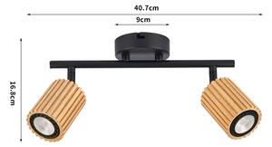 Brilagi - Spot MODERN WOOD 2xGU10/8W/230V, lemn/negru