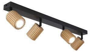 Brilagi - Corp de iluminat cu spoturi MODERN WOOD 4xGU10/8W/230V lemn/negru