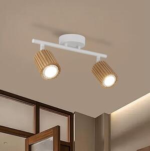 Brilagi - Spot MODERN WOOD 2xGU10/8W/230V lemn/alb