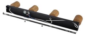 Brilagi - Corp de iluminat cu spoturi MODERN WOOD 4xGU10/8W/230V lemn/negru