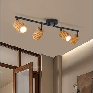 Brilagi - Spot MODERN WOOD 4xGU10/8W/230V lemn/negru