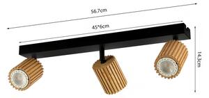 Brilagi - Spot MODERN WOOD 3xGU10/8W/230V lemn/negru