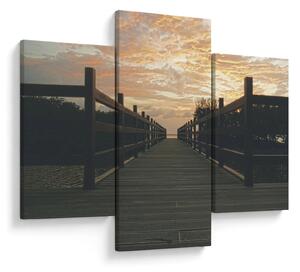 Tablou - Ponton de lemn, lac (90x60 cm)
