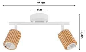 Brilagi - Spot MODERN WOOD 2xGU10/8W/230V lemn/alb