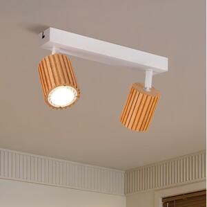 Brilagi - Spot MODERN WOOD 2xGU10/8W/230V, lemn/alb