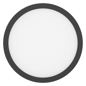 Plafonieră LED EVORA, 18 W, 230 V, temperatură de culoare 3000/4000/6000 K (reglabilă), diametru 22,5 cm, negru