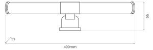 Aplică LED 2în1 pentru oglindă de baie APA LED/6W/230V 40 cm IP44 auriu