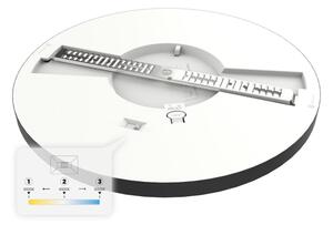 Plafonieră LED EVORA, 18 W, 230 V, temperatură de culoare 3000/4000/6000 K (reglabilă), diametru 22,5 cm, negru
