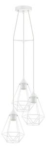 Eglo 79083 - Lustră suspendată pe cablu BYRON 3xE27/60W/230V, albă