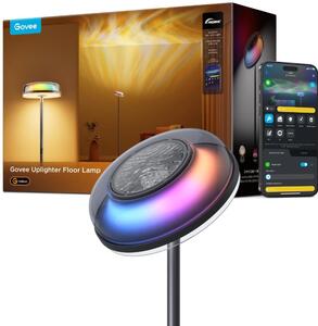 Govee UPLIGHTER MATTER lampă de podea LED dimabilă RGBICWW, 24W/230V, Wi-Fi