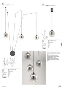 Redo 01-3485 - Aplica de perete LED dimabilă KHADI, 3xLED/5,5W/230V, negru/fumuriu