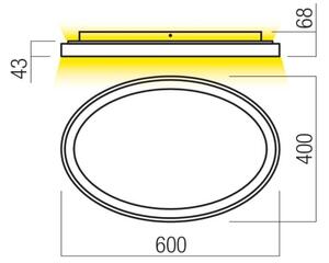 Redo 01-3806 - Plafonieră LED dimabilă NOBU, 60W/230V, albă