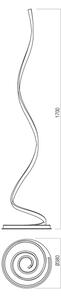 Redo 01-4283 - Lampă de podea dimabilă SCROLL LED/30W/230V, neagră