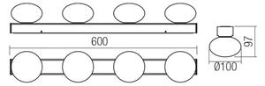 Redo 01-4309 - Plafonieră LED pentru baie OVUM 4xLED/5W/230V IP44 crom