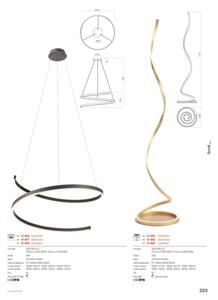 Redo 01-4283 - Lampă de podea dimabilă SCROLL LED/30W/230V, neagră
