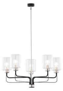 Jupiter 1884 - Lustră pe tijă CERES 5xE27/15W/230V, crom mat/negru