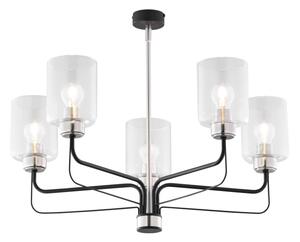 Jupiter 1884 - Lustră pe tijă CERES 5xE27/15W/230V, crom mat/negru