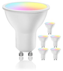 Set de 6 becuri LED dimabile GU10/6,5W/230V 2700-6500K Wi-Fi - Aigostar