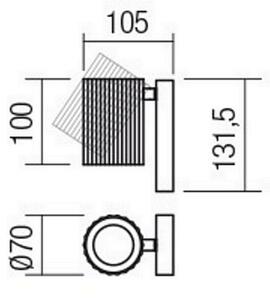Redo 01-2548 - Aplica spot de perete DELPHI 1xGU10/7W/230V albă
