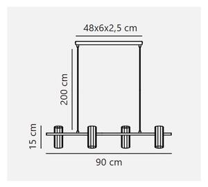 Nordlux - ALANIS lustră suspendată pe cablu 4xGU10/15W/230V alamă