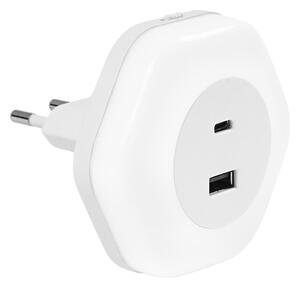Osram - LUNETTA LED/15W/230V, lampă de veghe cu priză și port USB