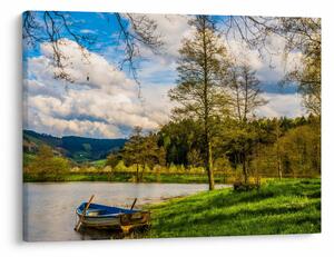 Tablou - Barcă pe lac (70x50 cm)