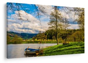 Tablou - Barcă pe lac (90x60 cm)