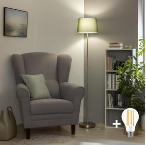 Brilagi - Lampadar LED CERIA 1xE27/40W/230V, diam. 30 cm, verde/crom mat