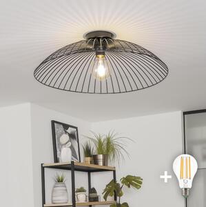 Brilagi - Lustră aplicată cu LED CERIA WIRE 1xE27/40W/230V, diametru 60 cm, neagră