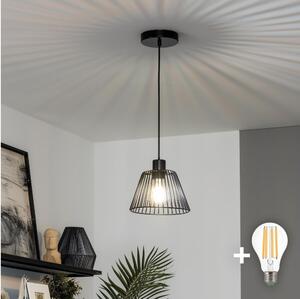 Brilagi - Pendul LED cu cablu CERIA WIRE, 1 x E27 (max. 40 W), 230 V, diametru 21 cm, negru