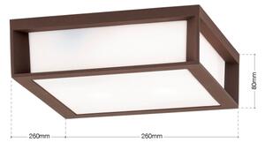 Orion - Corp de iluminat exterior HENRY 2xE27/15W/230V 26x26 cm IP44 maro