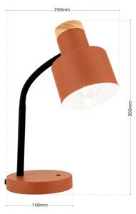 Orion - Lampă de masă GILI 1xE27/40W/230V, culoare cărămizie