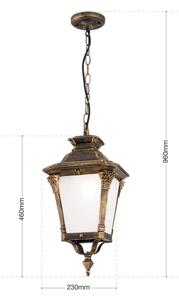 Orion - Corp de iluminat suspendat pentru exterior AIKO 1xE27/60W/230V IP23 bronz/patină