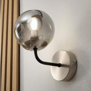 Brilagi - Lampă de perete MALIVA 1xE14/15W/230V crom mat/fumuriu