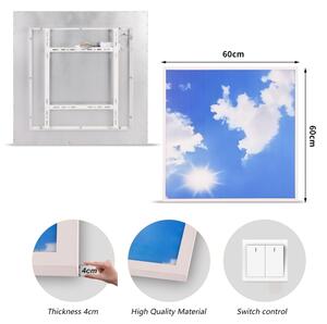 Brilagi - Plafonieră LED SLIMFRAME SKY, 58W, 230V, 60 x 60 cm, argintiu/albastru