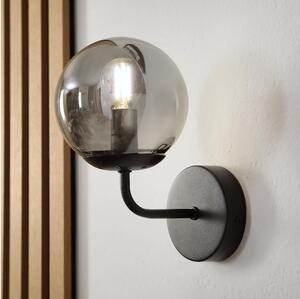 Brilagi - Lampă de perete MALIVA 1xE14/15W/230V negru/fumuriu
