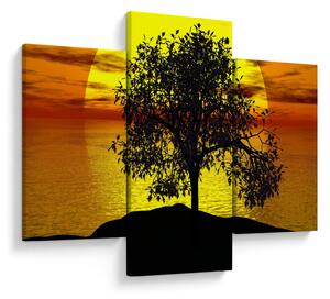 Tablou - Silueta copacilor (90x60 cm)