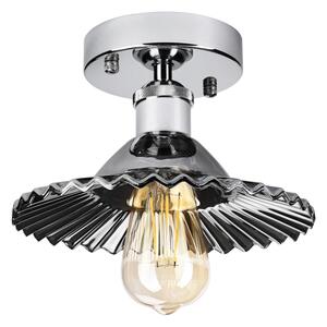 Plafonieră TRISH 1xE27/15W/230V crom lucios/negru fumuriu
