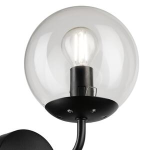 Brilagi - Lampă de perete MALIVA 1xE14/15W/230V negru/transparent